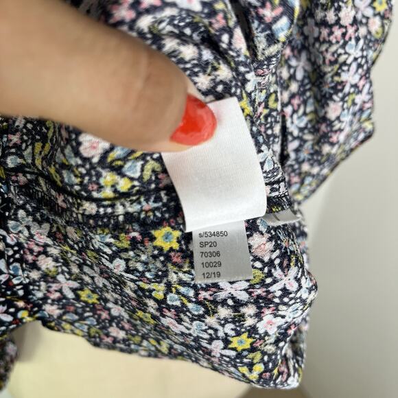 Loft Floral Print Drop Waist Short Tunic Dress Size S Viscose Boho, Chic, Summer - Picture 8 of 8